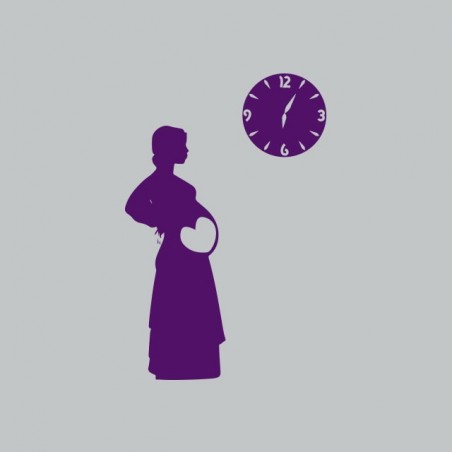 Tee shirt femme enceinte horloge gris sublimation