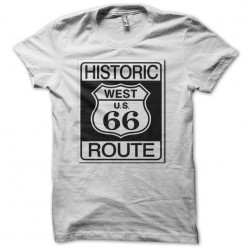 T-shirt road 66 white sublimation