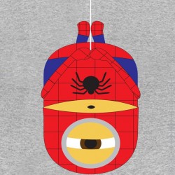 Tee Shirt minion parodie spiderman gris sublimation