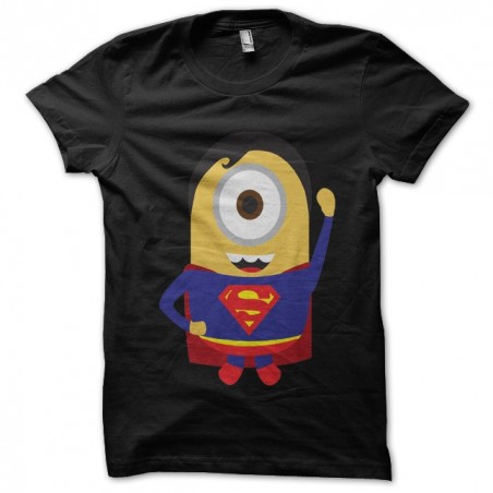 Tee Shirt minion parody superman black sublimation