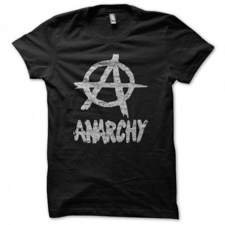 Tee Shirt Anarchy white on black sublimation
