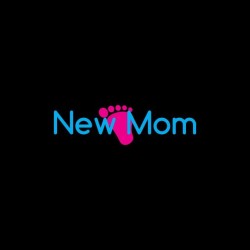 New Mom baby footprint t-shirt black sublimation