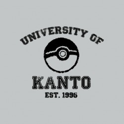 Pokemon University of Kanto gray sublimation t-shirt