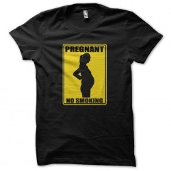 Tee shirt Pregnant No Smoking road sign  sublimation