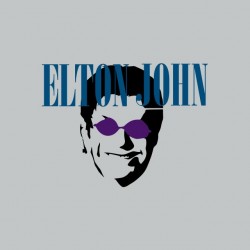 Elton John silhouette gray sublimation t-shirt