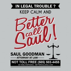 Breaking Bad Saul Goodman gray sublimation t-shirt