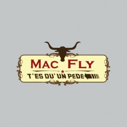 Tee shirt Mac Fly t'es qu'un pédé gris sublimation