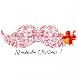 tee shirt Moustache Christmas  sublimation
