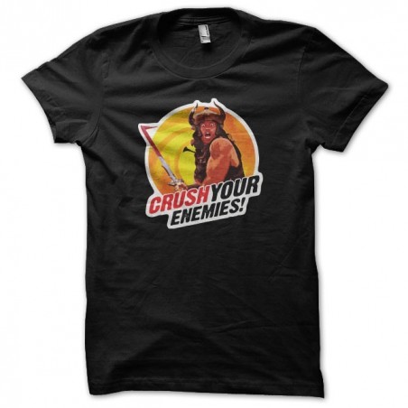 Conan t-shirt crush your enemies black sublimation