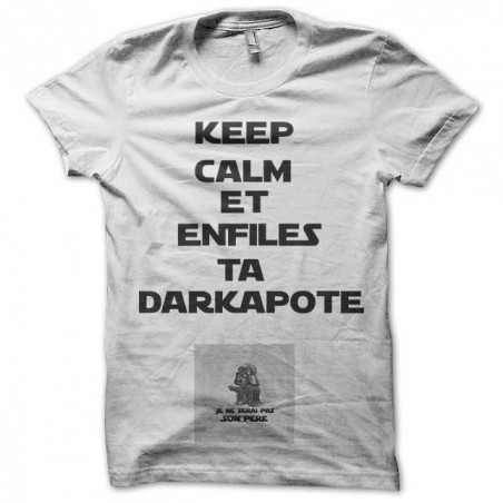tee shirt keep calm and put on your darkapote white sublimation