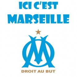 tee shirt here it's marseille white sublimation
