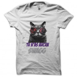 Tee shirt le chat qui a plus de swagg que toi en  sublimation