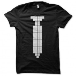 T-shirt tie pixel art black sublimation