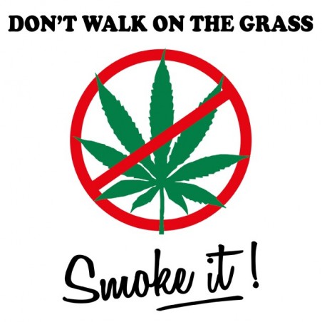 Tee shirt Don't Walk On The Grass, Smoke it    sublimation