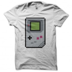 Gameboy Pixel art white sublimation tee shirt