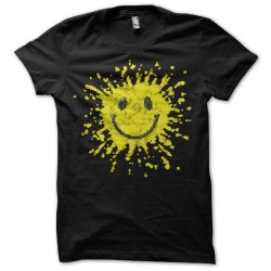 Smiley Black Sublimation Tee Shirt