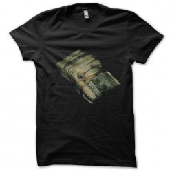 tee shirt wrap of notes in black sublimation