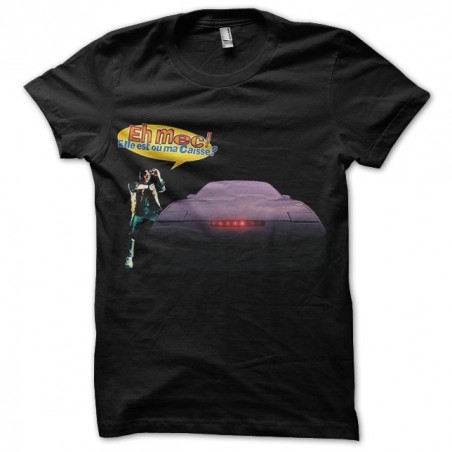 tee shirt back to the future parody in black sublimation