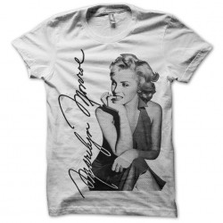 Marilyn Monroe Tee Shirt Black on White sublimation