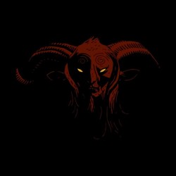 demonic t-shirt black goat head sublimation