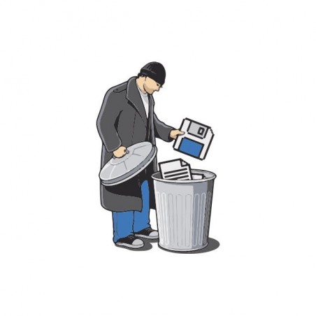 Tee shirt Floppy to Trash Mac OS Classic  sublimation