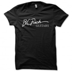 Tee Shirt BC Rich White on Black sublimation