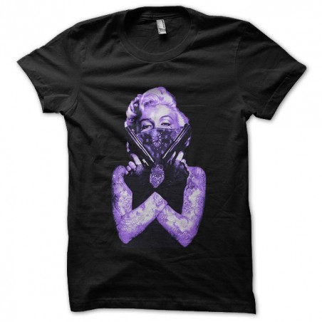 t-shirt marilyn monroe purple the fatal weapon in black sublimation