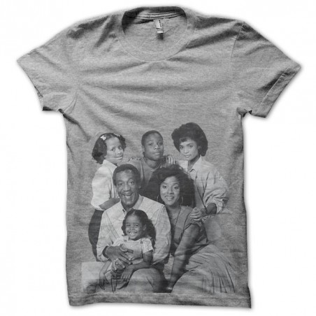 tee shirt cosby show the family in gray sublimation