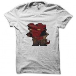 hellboy t-shirt in white cartoon sublimation