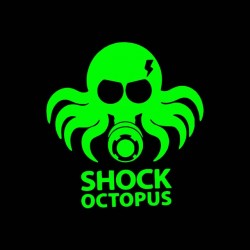 shock octopus t-shirt black sublimation