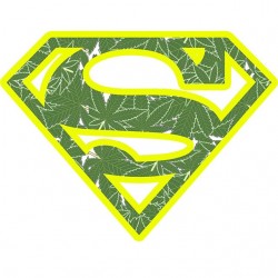 tee shirt logo super weed parodie superman  sublimation