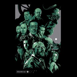 tee shirt poster breaking bad black sublimation