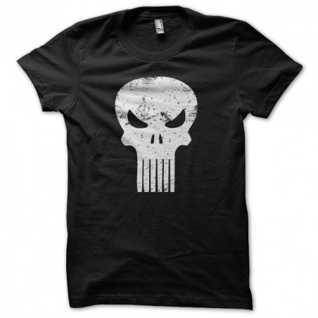 Punisher vintage grungy white black sublimation t-shirt