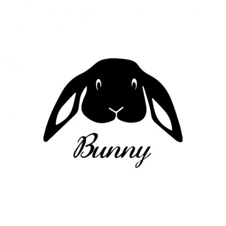 T-shirt bunny sad white sublimation