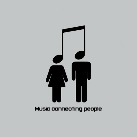 Music Connecting People t-shirt gray sublimation