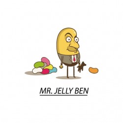 t-shirt mr jelly ben white sublimation