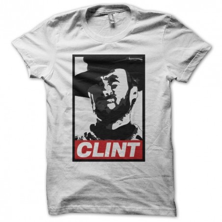 T-shirt Clint Eastwood parody Obey white sublimation