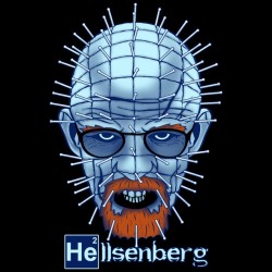 tee shirt Hellsenberg parody heisenberg and hellraiser black sublimation