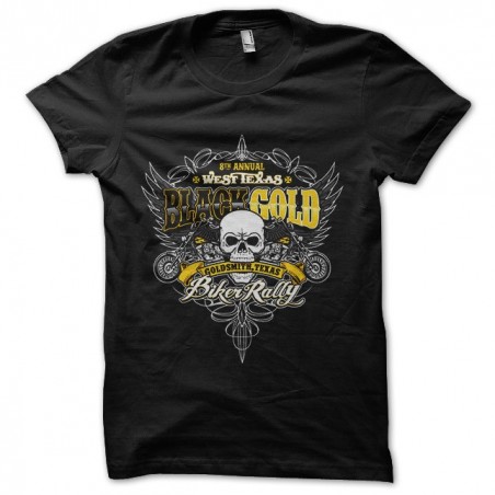 t-shirt black gold biker rally black sublimation