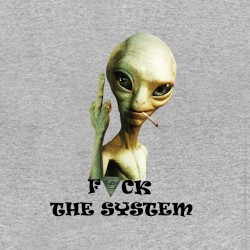 tee shirt paul the extra terrestrial fuck the system gray sublimation