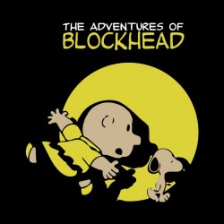 The Adventures of Blockhead tee-shirt in black sublimation
