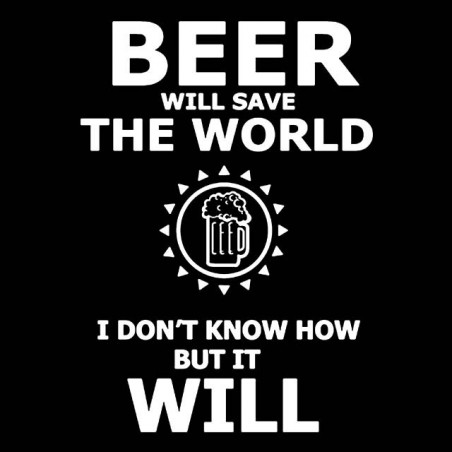tee shirt la biere sauvera le monde   sublimation
