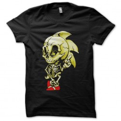 t-shirt sonic skeleton black sublimation