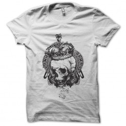 Skull with Crown white sublimation tee shirt