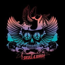 tee shirt skull bird  sublimation