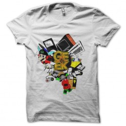 Geek t-shirt in madness white sublimation