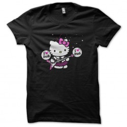 tee shirt kitty punk black sublimation