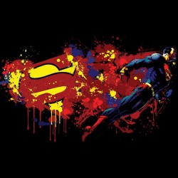 tee shirt superman artistique  sublimation