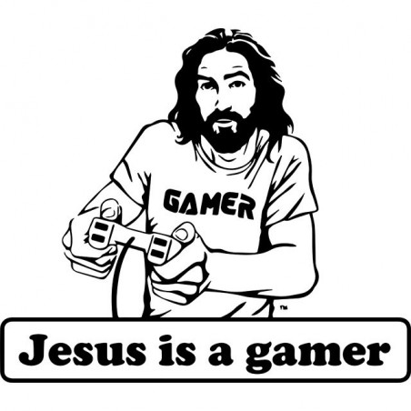 tee shirt jesus is a gamer white sublimation
