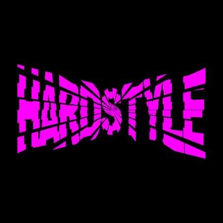 Hardstyle T-Shirt Explosion Pink on Black Sublimation